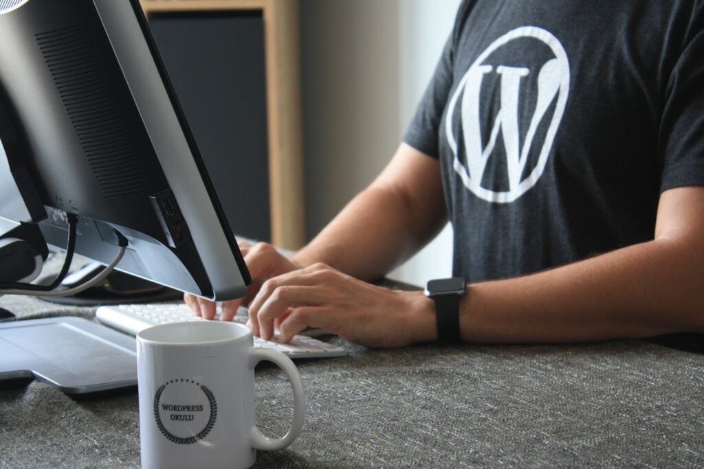 A man writing about where WordPress is heading in 2022